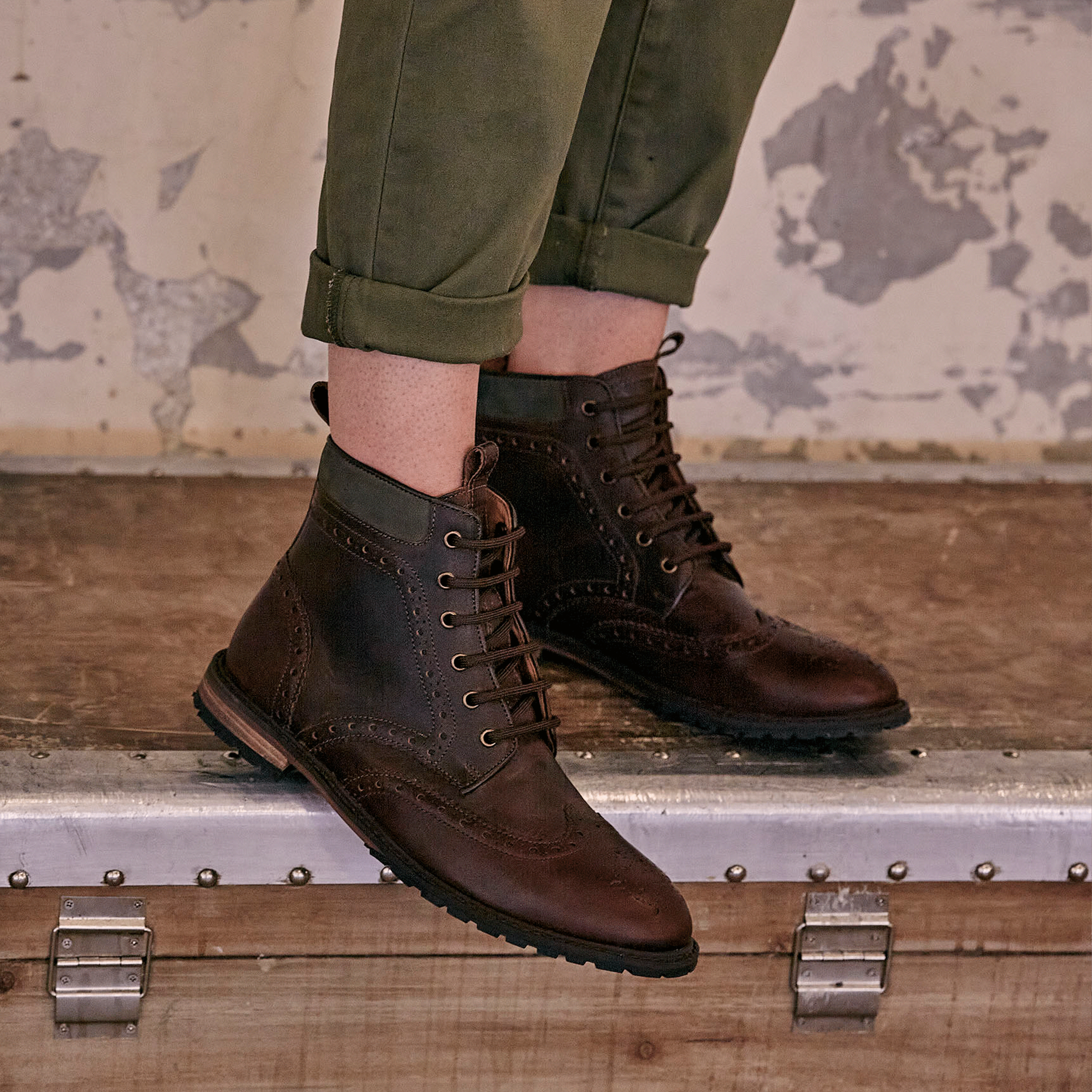 CHIPPING / MAHOGANY & KHAKI-Women’s Boots | LANX Proper Men's Shoes